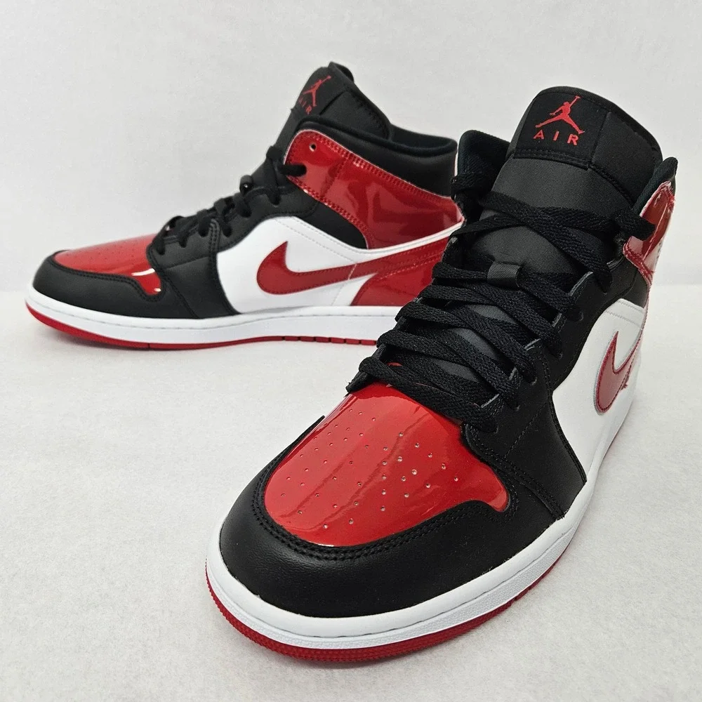 Nike Men's Air Jordan 1 Mid SE Basketball Shoes HV4091-006 Black Red White Sz 11